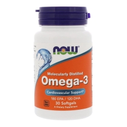 Комплект витамин 1+1 Now Foods Omega-3 180 EPA/120 DHA 30 + 30 гелевых капсул (1037715)