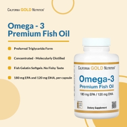 Комплект 1+1 California Gold Nutrition Omega-3 Premium Fish Oil - 100 капсул (5981777)