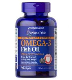 Жирні кислоти Puritan's Pride One Per Day Omega-3 Fish Oil 1360 mg 90 softgels