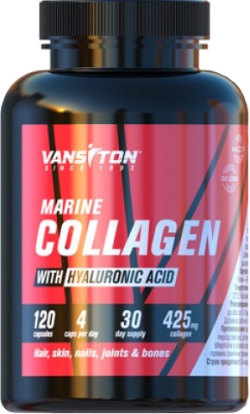 Колаген Vansiton Морський колаген з гіалуроновою кислотою 120 капсул