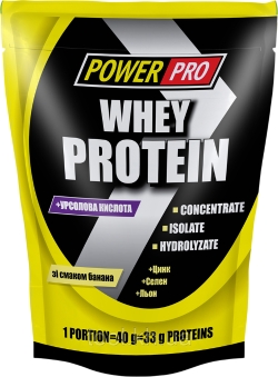 Протеїн Power Pro Whey Protein 1 кг Банан