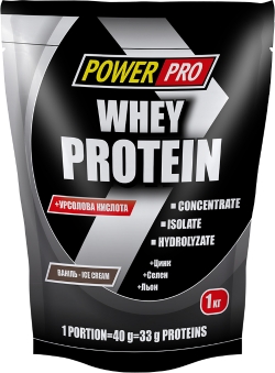 Протеїн Power Pro Whey Protein 1 кг Ванільне морозиво