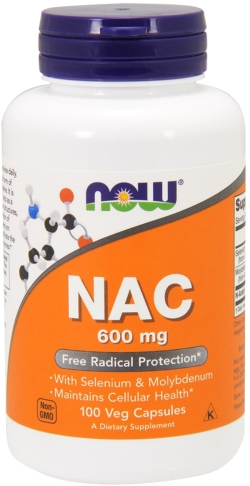 Амінокислота Now Foods NAC (N-Ацетил-L-Цистеїн) 600 мг 100 гелевих капсул