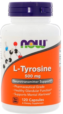 Амінокислота Now Foods L-Тирозин 500 мг 120 капсул