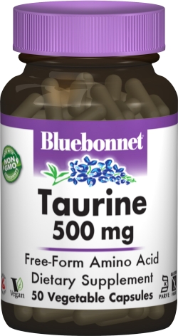 Амінокислота Bluebonnet Nutrition Таурин 500 мг 50 гелевих капсул
