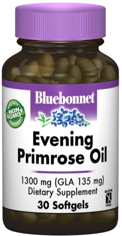 Жирні кислоти Bluebonnet Nutrition Evening Primose Oil 1300 мг 30 желатинових капсул