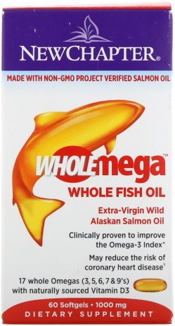 Жирні кислоти New Chapter Wholemega омега з риб'ячого жиру 1000 мг 60 желатинових капсул