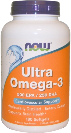 Жирні кислоти Now Foods Ультра Омега-3 180 желатинових капсул