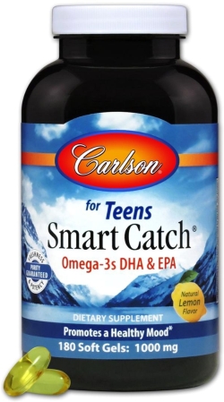 Жирні кислоти Carlson Labs Smart Catch Омега-3 для підлітків 180 желатинових капсул