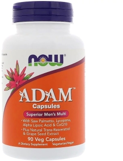Супер Мультівітаміни для чоловіків Now Foods Adam 90 гелевих капсул