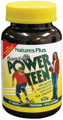 Вітаміни Natures Plus Power Teen мультивітаміни для підлітків 90 таблеток