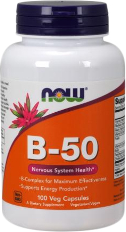 Вітамінний комплекс Now Foods B-Комплекс 50 мг 100 гелевих капсул
