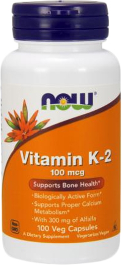 Вітаміни Now Foods Вітамін К2 100 мкг 100 гелевих капсул