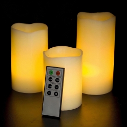 Світлодіодні свічки воскові з дистанційним управлінням Ledart, набір 3шт