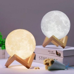 Лампа Місяць 3D Moon Lamp Настільний світильник місяць Magic 3D Moon Light (970667919) від мережі