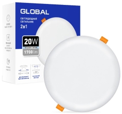 Стельовий світильник GLOBAL SP 2in1 20 W 4100 K круглий