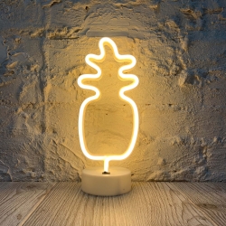 Неоновий світильник нічник Ананас настільна декоративна Neon Decoration Lamp Pineapple жовтий