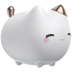 Ночной детский светильник Baseus Cute Series Kitty Silicone со встроенным аккумулятором 1100 mAh, белый