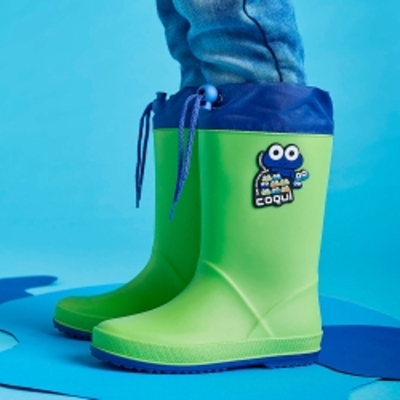 Гумові чоботи дитячі Coqui Rainy Collar frog 8508 27 17.5 см Салатові