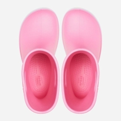 Гумові чоботи дитячі Crocs Kids’ Crocband Rain Boot 205827-6QM-J2 33 Pink Lemonade/Lavender