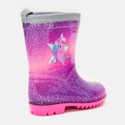 Гумові чоботи для дівчинки Disney Perletti Cool kids 15589 26-27 Фіолетовий/Рожевий