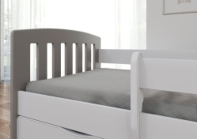 Дитяче ліжко Kocot Kids Classic 1 Mix з шухлядою 160х80 см Сіре