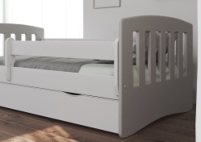 Дитяче ліжко Kocot Kids Classic 1 Mix з шухлядою 160х80 см Сіре