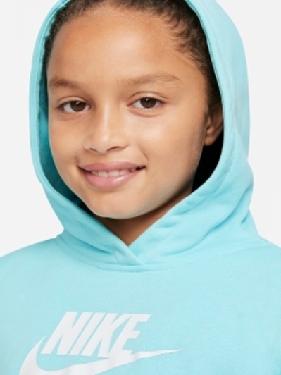 Худі дитяче Nike G Nsw Club Ft Crop Hoodie Hbr DC7210-482 146-152 см (L) Синя