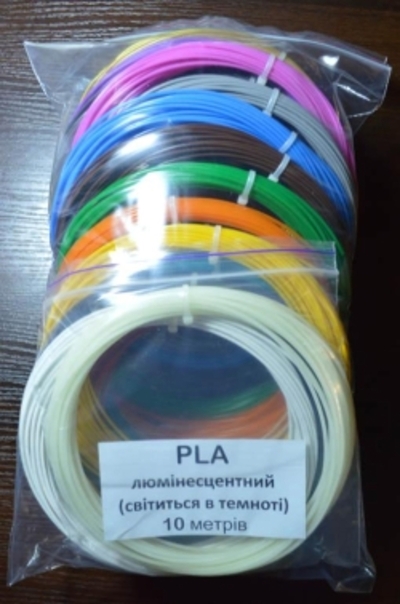 Набор PLA пластика 20 цветов по 10 метров для 3D ручек