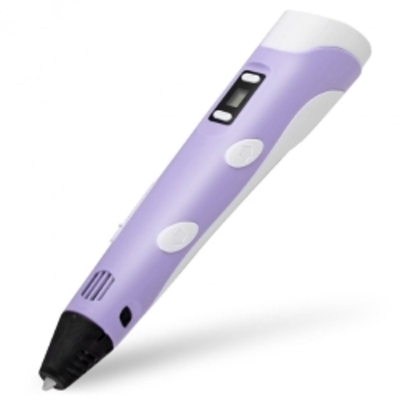 3D-ручка для рисования 3D Pen 2 и 60 метров разноцветного пластика Фиолетовая (mn-442)