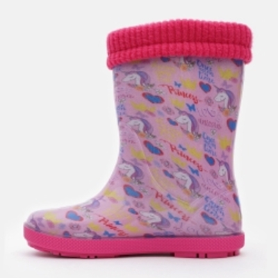 Гумові чоботи для дівчинки Demar HAWAI LUX PRINT 0049 AL 32/33 21 см Рожеві