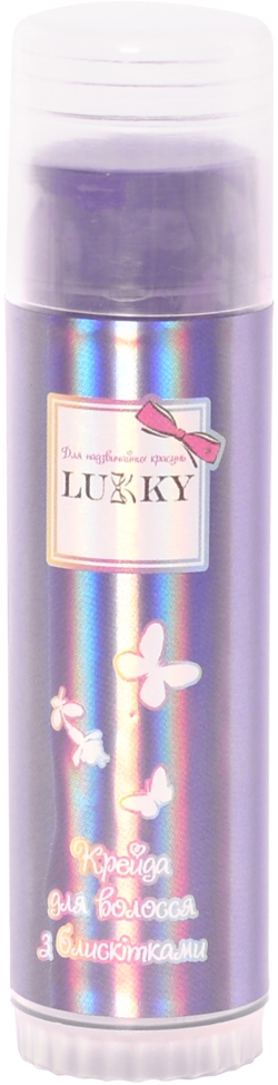 Крейда Lukky для волосся з блискітками для дітей Фіолетовий 10 г (T18858)