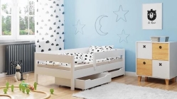 Дитяче ліжко односпальне LukDom Mix 160 х 80 з висувними шухлядами та матрацом Пінка Польща