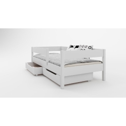 Дитяче ліжко односпальне LukDom Mix 160 х 80 з висувними шухлядами та матрацом Пінка Польща