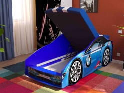 Ліжко машина Viorina Deko Бмв Еліт з підйомним механізмом 170х80 см. синій