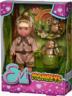 Лялька Simba Toys Еві з мавпочками (5733481)