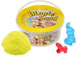 Кінетичний пісок Strateg Magic sand Жовтий з ароматом банана 350 г (370-12)