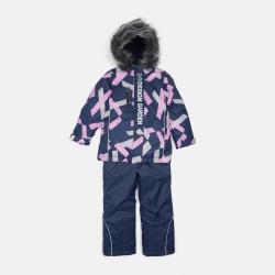 Зимовий комплект (куртка + напівкомбінезон) Garden Baby 102025-63 / 32 122 см Бузкова абстракція / Синій