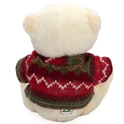 М'яка іграшка Devilon Ведмедик у светрі 15 см Білий