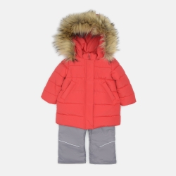 Зимовий комплект (куртка + напівкомбінезон) Evolution 05-ЗД-21 86 см Червоний/Сірий