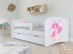 Дитяче ліжко Kocot Kids Baby Dreams Фея з метеликами з шухлядою 160х80 см