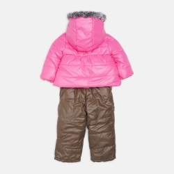Зимовий комплект (куртка + напівкомбінезон) Одягайко 20153/32036 80 см Рожевий/Коричневий