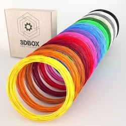 Набір ABS пластику 3D-Box EXTRA LARGE-10 для 3D-ручки: 15 кольорів за 10 метрів (1,75 мм*150м)