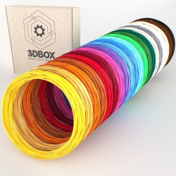 Набір PLA пластику 3D-Box XXL-10 для 3D-ручки: 20 кольорів за 10 метрів (1,75 мм*200м)