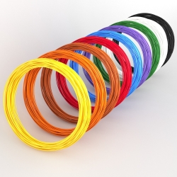 Набір PLA пластику 3D-Box MEDIUM-5 для 3D-ручки: 9 кольорів по 5 метрів (1,75 мм*45м)