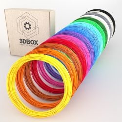 Набір PLA пластику 3D-Box EXTRA LARGE-5 для 3D-ручки: 15 кольорів по 5 метрів (1,75 мм*75м)