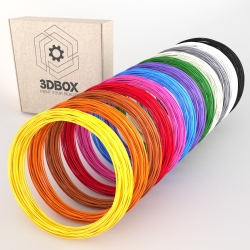 Набір ABS пластику 3D-Box LARGE-20 для 3D-ручки: 12 кольорів по 20 метрів (1,75 мм*240м)