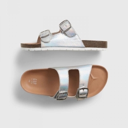 Шльопанці дитячі Gap Kids Metallic Sandals 735509405 31-32 (1/2) 20,5 см Сріблясті