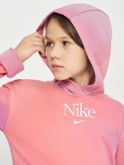 Худі дитяче Nike G Nsw Ft Po Hoodie Aop DJ5824-622 134-140 см (M) Рожеве