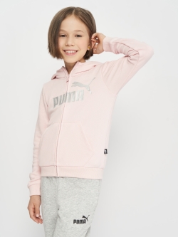 Толстовка дитяча Puma Ess+ Logo Full-Zip Hoodie 84695916 116-122 см Chalk Pink